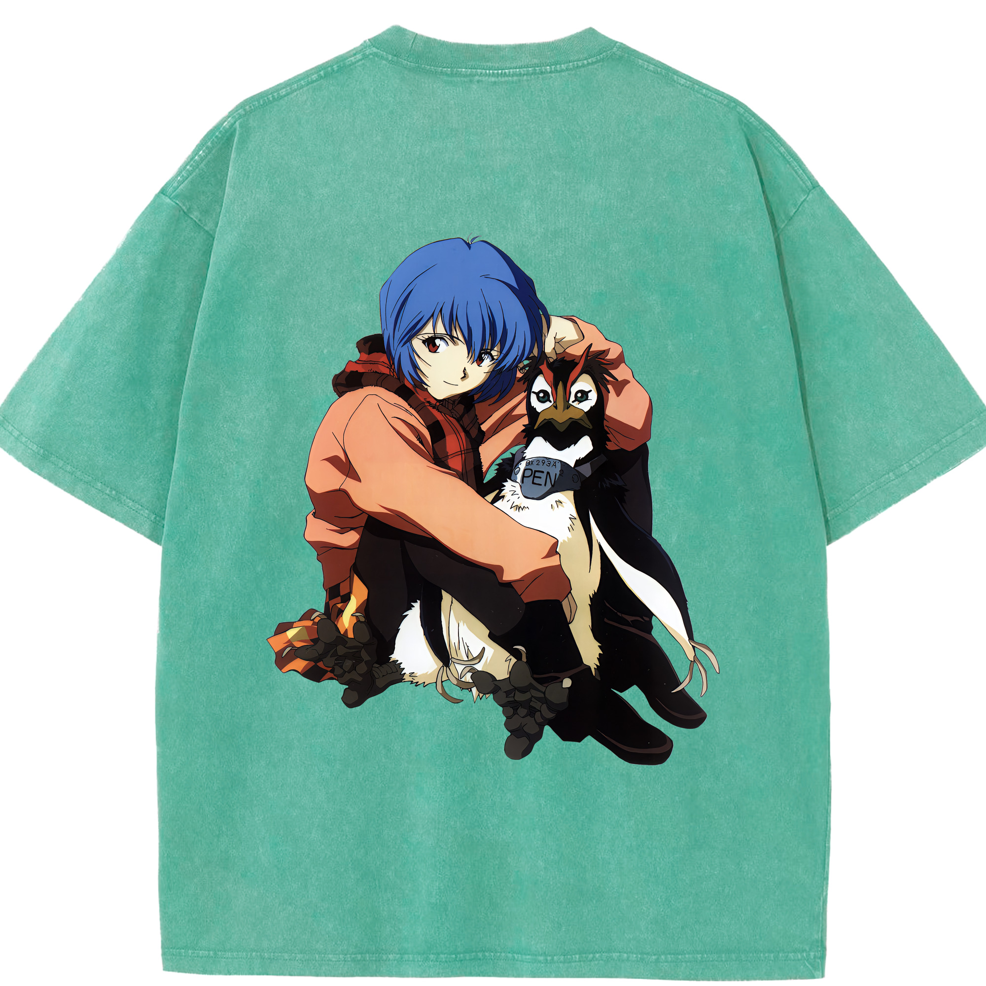 （画像用） EVA 新世紀エヴァンゲリオン 綿100% ヴィンテージ風 半袖Tシャツ（背面プリント）